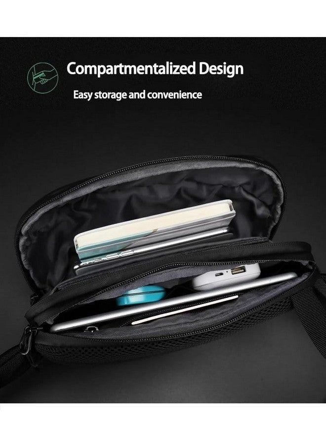 Aepigo Waist Bags Pack Travel Handy Hiking Zip Pouch Document Money Phone Belt Sport Bag for Men and Women and Adult (Black) - Image 3