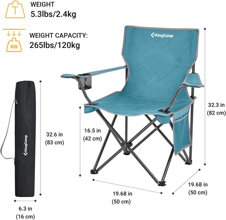 KingCamp LOTUS B10 2 Pack Folding Camping Chairs - Image 4