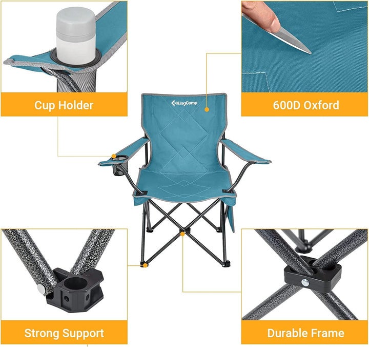 KingCamp LOTUS B10 2 Pack Folding Camping Chairs - Image 5