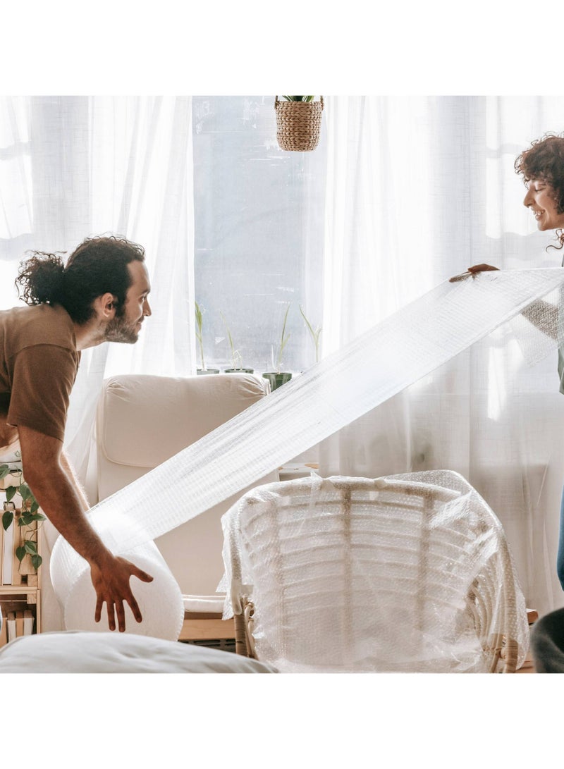 لفافة غلاف الفقاعات، تغليف واقٍ شديد التحمل للشحن والنقل والتخزين - لفة غلاف الفقاعات بطول 100 ياردة (حوالي 80 مترًا). - Image 5