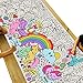 Tiny Expressions Unicorn Coloring Poster for Kids Rolled No Creases 30 x 72 Large Coloring Tablecoth for UnicornThemed Birthday Parties Magical Party Decorations for Girls - Image 3