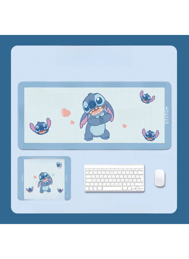 Generic - Stitch Mouse Pad Oversized Cute Girl's Office Large Computer Desktop Keyboard Pad Thickened Lock Edge Desk Pad-Color:300x250x3mm-Pattern:Stig 016 - Image 1