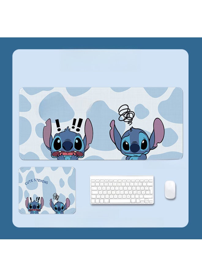 Generic - Stitch Mouse Pad Oversized Cute Girl's Office Large Computer Desktop Keyboard Pad Thickened Lock Edge Desk Pad-Color:300x250x3mm-Pattern:Stig 016 - Image 1