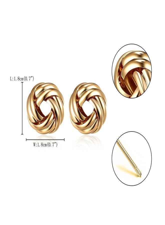 FANZE Gold Earrings Trendy, Chunky Earrings, Drop Stud Gold Statement Earrings, Big Earrings for Women Jewelry Gift - Image 5