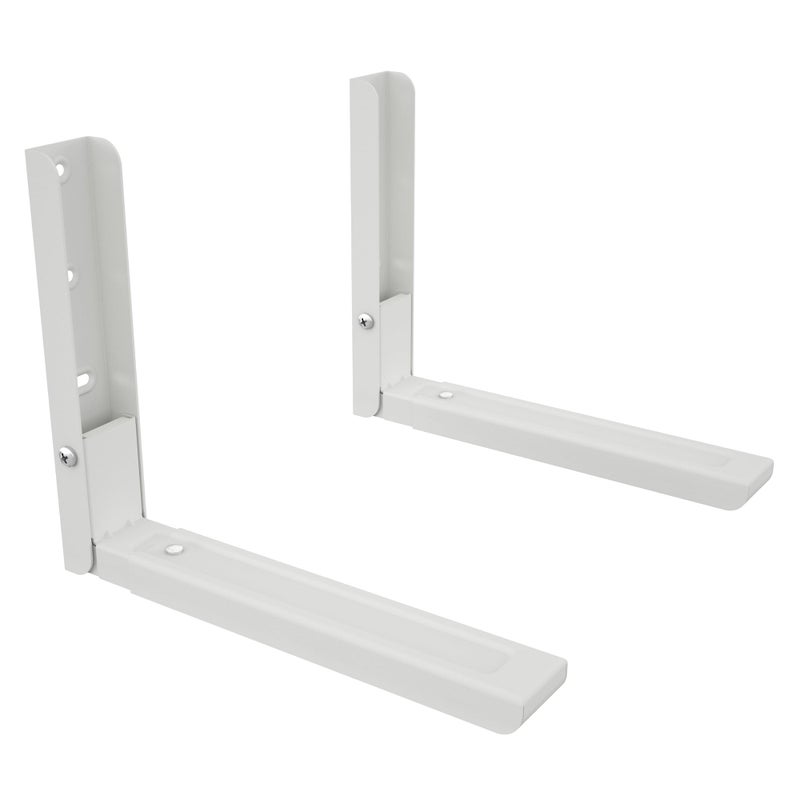 AVF Steel Universal WallMounted Microwave Brackets in White Set of 2