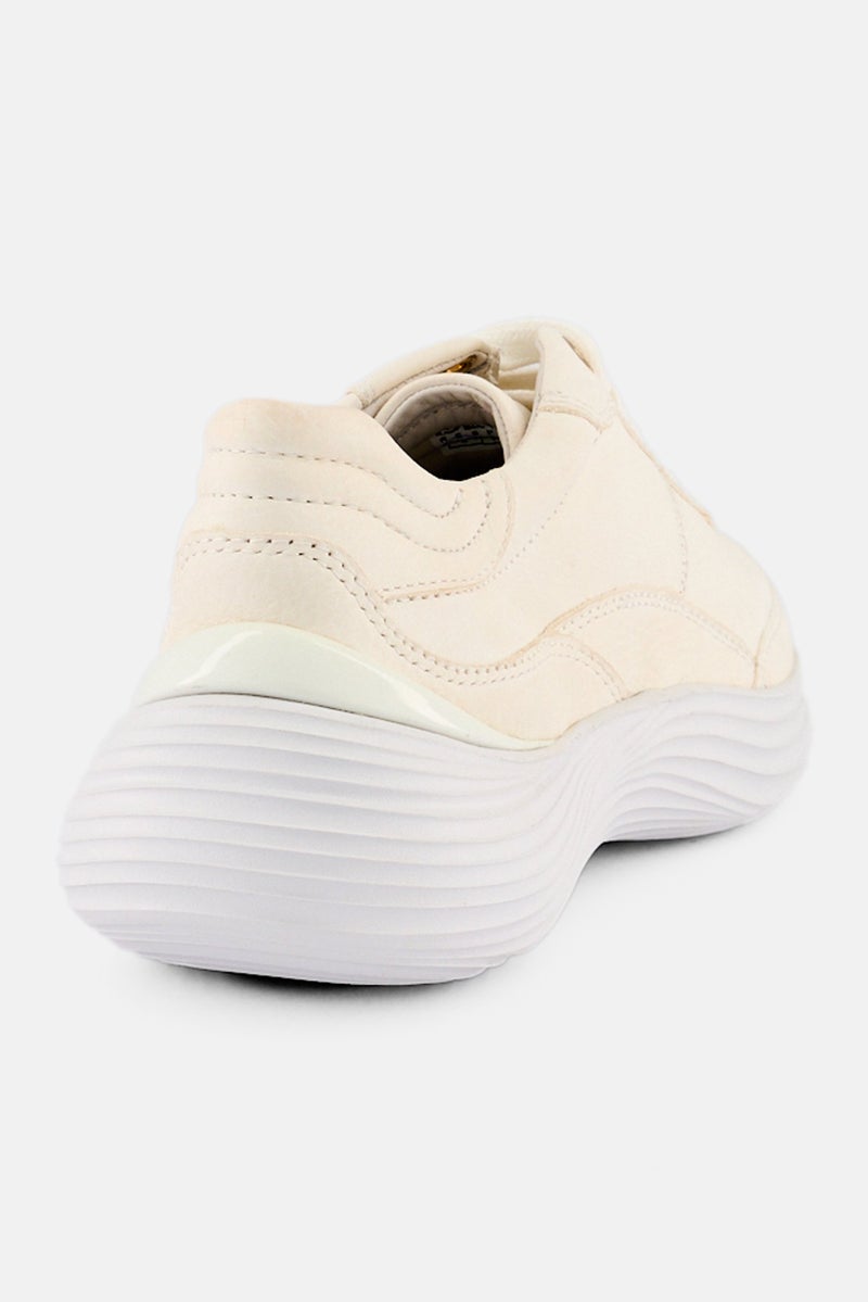 GEOX Women Fluctis Lace Up Sneakers, Cream - Image 2