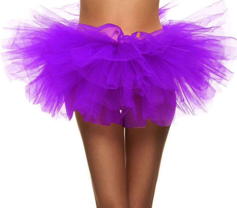 Simplicity Purple Tutu Skirt for Women Women's Cosplay Costume Ballet Warrior 5K, 10K Fun Dash Run Adult Tutu, Purple Tutu - Image 1