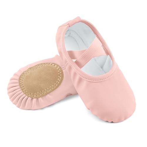 EQSJIU Toddler Ballet Shoes Pink Heel to Toe 62.99 Inch Girls Ballet Dance Shoes 3t 3 Years - Image 1