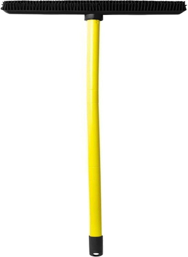 FURemover Sweep Pet Hair Rubber Broom with Squeegee and Attachable Microfiber Cloth and 47” Handle for Tile, Carpet and Hardwood - Image 4