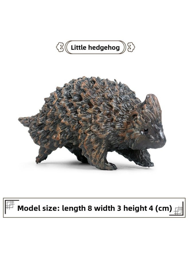 Children's Cognitive Simulation Wild Animal Model Toy Jungle Thorn Group Hedgehog Mouse Burr Stealing Melon Badger Hedgehog Ornaments-Color:M-1056 Hedgehog  - Image 1