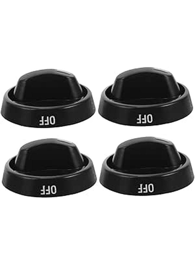 4Pcs Universal Gas Stove Knobs Replacement Leakproof Burner Range Knobs Black - Image 1
