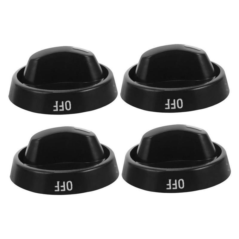 4Pcs Universal Gas Stove Knobs Replacement Leakproof Burner Range Knobs Black - Image 2