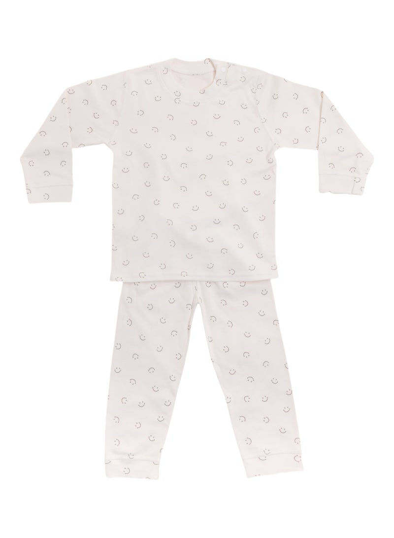 Baby 2-Piece Pullover Outfit Set - Cotton Blend, Long Sleeve Top & Pants with Cuffs, Breathable & Soft - For 6–24 Months  - Image 2
