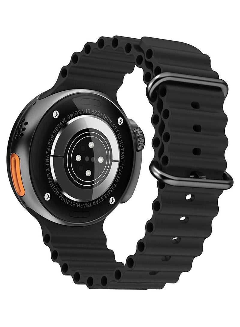 iBRIT S9 Max Smart Watch iBrit 2 Inches HD Display, 2 Straps Black / Cloud Grey, Wireless Charger - Image 2