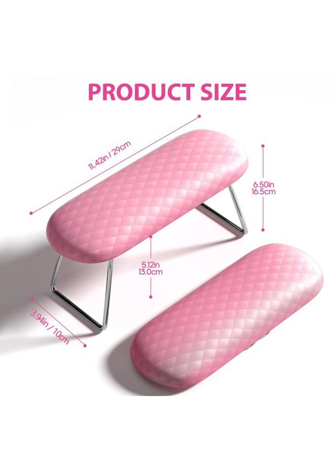 AORAEM Nail Arm Rest, Microfiber Leather Manicure Hand Pillow Professional Nail Rest Cushion Table Desk Station for Salon Use (Pink) - Image 5