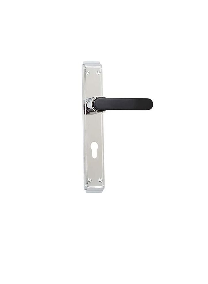 ROBUSTLINE Door Handle | Zinc Material | Silver and Black Color | Robustline - Image 1