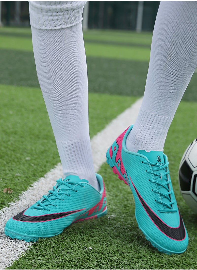 SKY WING Football Cleats For Men And Women And Kid,Indoor Outdoor Low Top Unisex Soccer Shoes Lightweight Shock Resistant Training Boots Professional Turf Shoes Sport Athletic Ground Football Boots  - Image 1