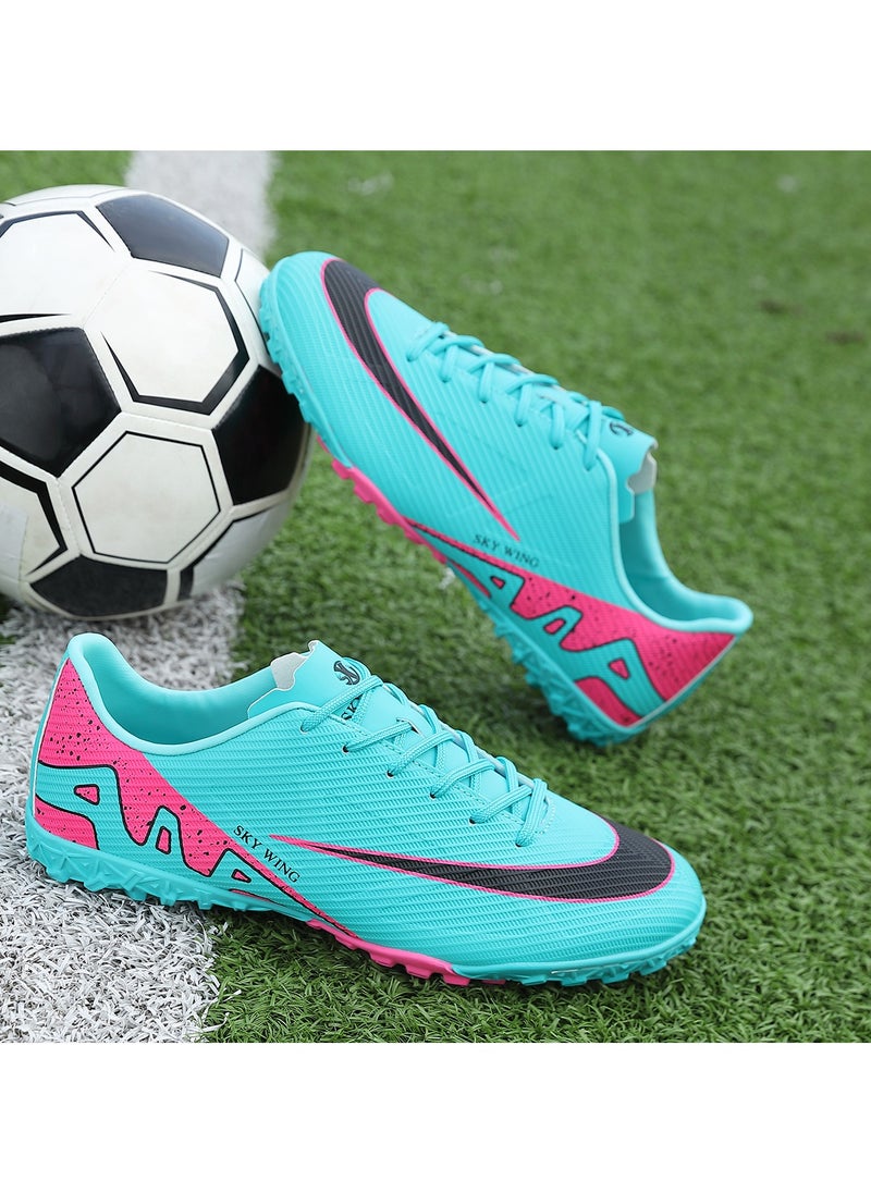 SKY WING - Football Cleats For Men And Women And Kid,Indoor Outdoor Low Top Unisex Soccer Shoes Lightweight Shock Resistant Training Boots Professional Turf Shoes Sport Athletic Ground Football Boots - Image 1