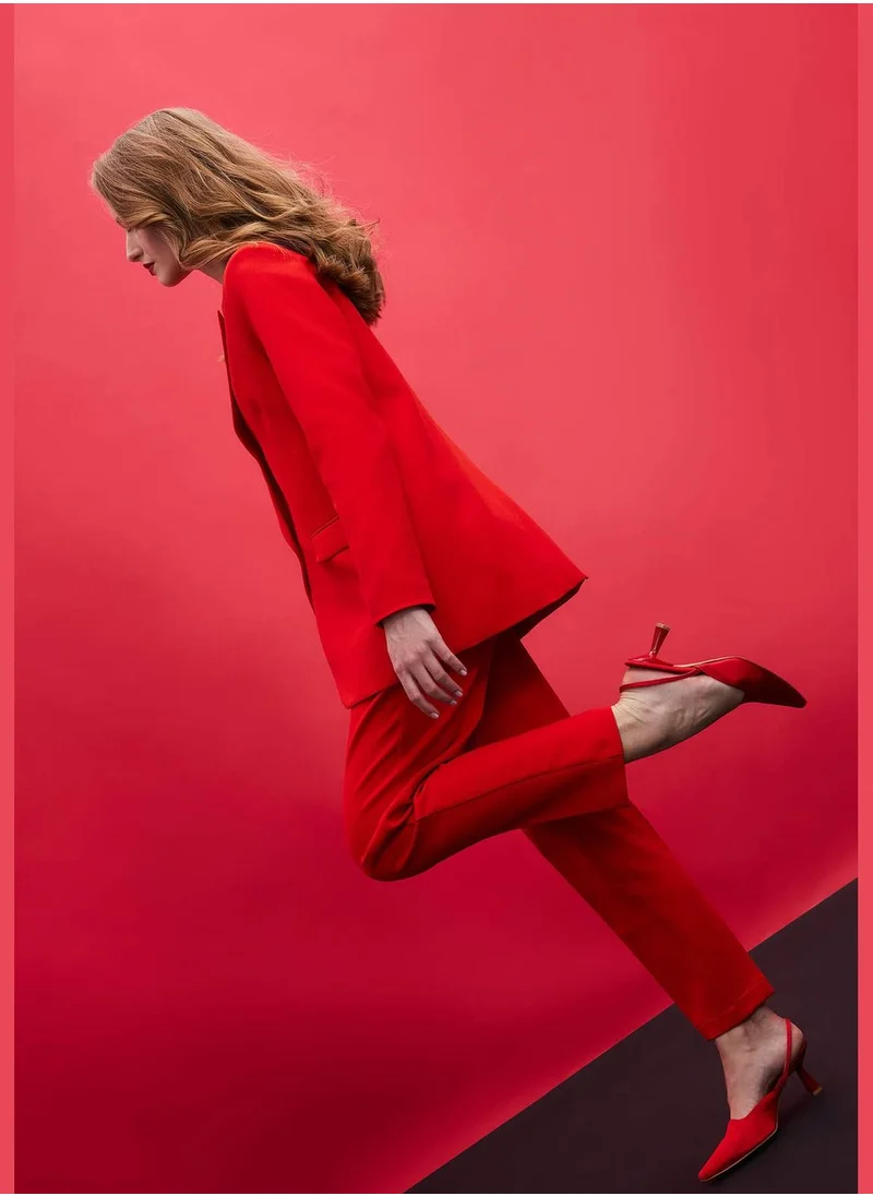 DeFacto Slim Fit High Waisted Chinos