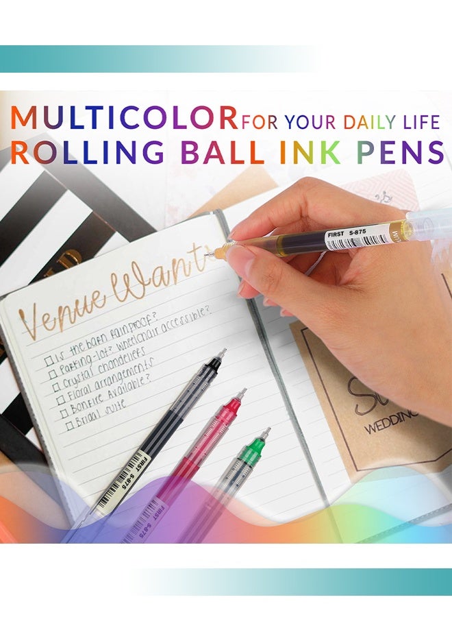 RIANCY 18-piece gel pen set, liquid ink, fine nib, colored ballpoint pen, smooth writing, multi-color, journaling supplies, sketching notes, drawing, office, art, back to school - Image 5