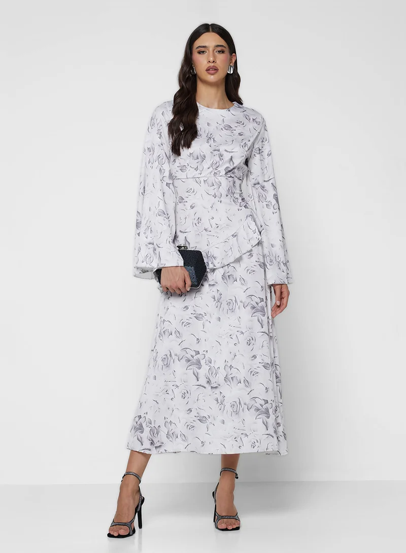 خزانة Floral Print Dress
