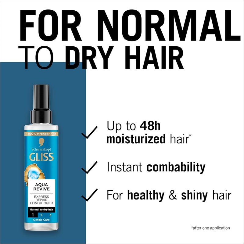 Gliss Schwarzkopf Aqua Revive  Express Repair Conditioner 200ml - Image 2