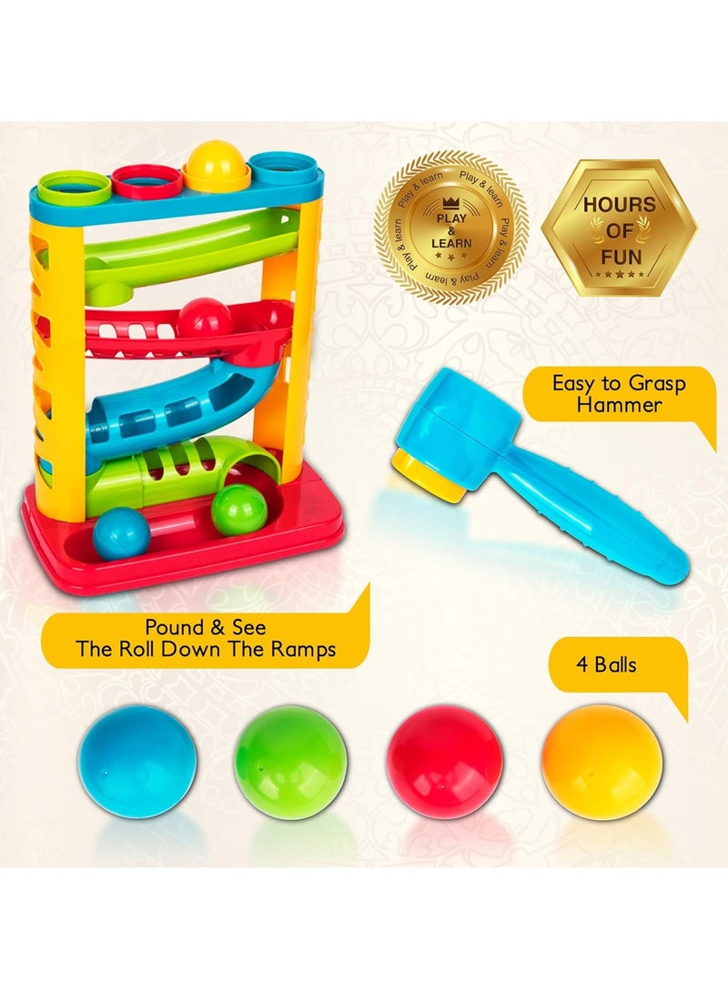 Durable Pound A Ball Toys for Toddler, Stacking, Learning, Active, Early Developmental Hammer Montessori Toys, Fun Gifts for Boy  Girl - STEM Educational Toy - Great Birthday Gift Ages 1 2 3 - Image 3