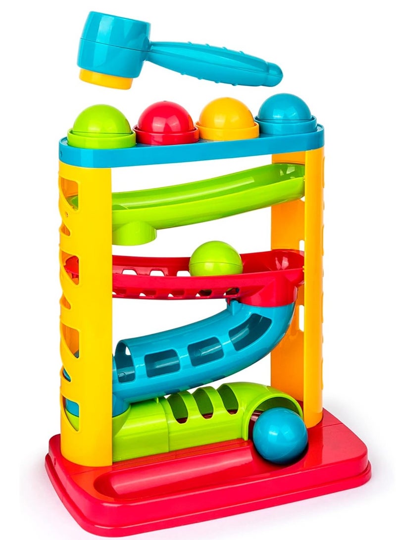 Durable Pound A Ball Toys for Toddler, Stacking, Learning, Active, Early Developmental Hammer Montessori Toys, Fun Gifts for Boy  Girl - STEM Educational Toy - Great Birthday Gift Ages 1 2 3 - Image 1