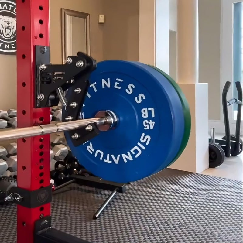 Fitvids معدات اللياقة البدنية Fitvids لذراع القرفصاء محملة بالألواح للتمارين، تمارين العضلات، الرفعات الموجهة، باللون الأسود - Image 4