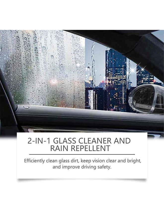 RAYHONG 2-In-1 Glass Cleaner and Rain Repellent 100ml, Water Repellent Spray, Long Lasting Rain Repellent & Hydrophobic Coating for Windshield, Glass, Windows, Mirrors Prevents Streaks, Spots & Buildup - Image 4