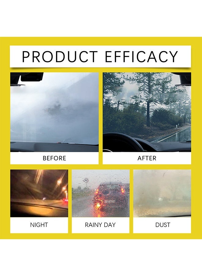 RAYHONG 2-In-1 Glass Cleaner and Rain Repellent 100ml, Water Repellent Spray, Long Lasting Rain Repellent & Hydrophobic Coating for Windshield, Glass, Windows, Mirrors Prevents Streaks, Spots & Buildup - Image 5