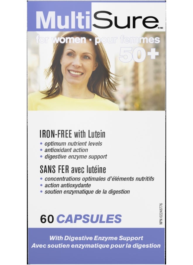 Webber naturals Multisure Women 50+ Multivitamin And Mineral Supplement For Women Over 50 60 Capsules 
