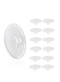 50 Pcs Self Adhesive Ceiling Hooks, Heavy Duty Wall Hooks Clear Small Plastic Hooks No Drilling Transparent Round Sticky Hooks for Livingroom Hanging Suspended Decoration (20mm)