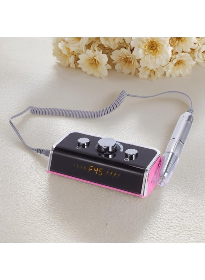 Professional portable electric nail file, rechargeable, high speed 45000 RPM for nail polishing - Image 1