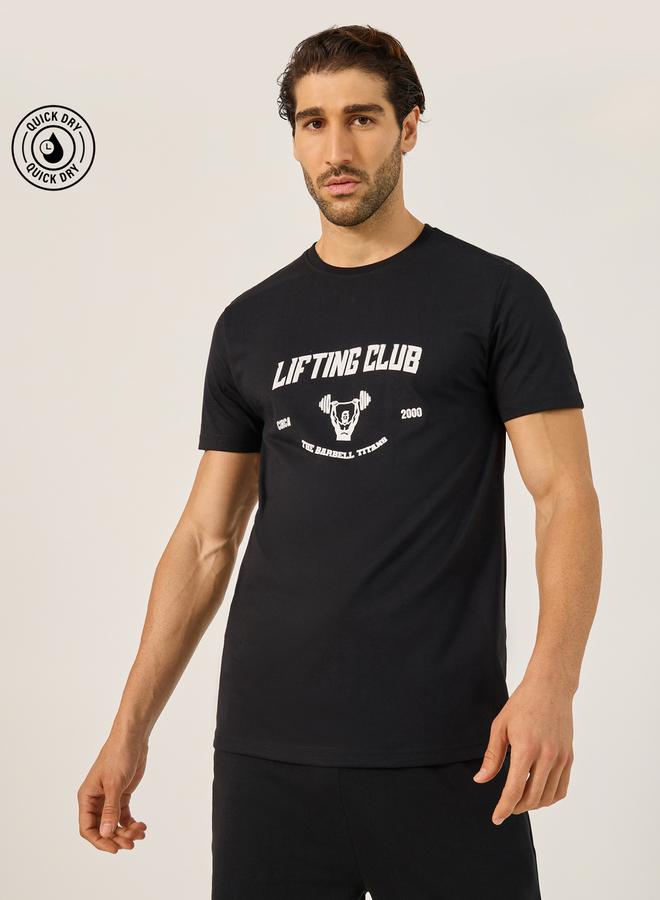 Styli Graphic Print Crew Neck Regular Fit T-Shirt  - Image 1
