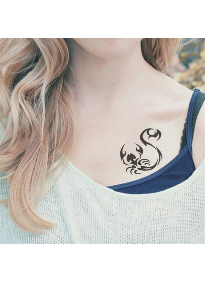 Yesallwas Black Bracelets Scorpion Totem Tattoo Stickers Temporary Tattoos Fake Tattoos 4 Sheets  - Image 4