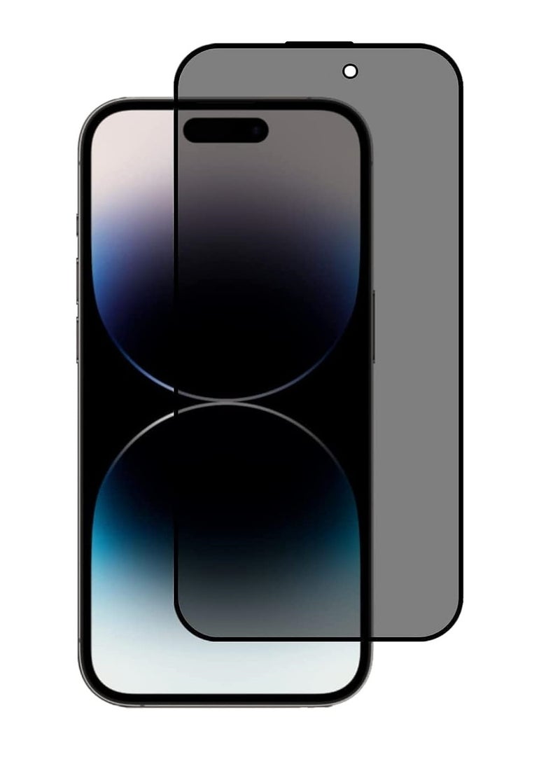 9H IPhone 14 Pro Max Full Privacy Tempered Glass Screen Protection, Anti-Spy 9H Hardness, Full Cover Explosion-Proof Screen, [Case Friendly] [Bubble Free] - Black - Image 1