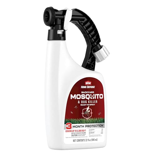 Ortho أورثو هوم ديفنس قاتل البعوض والحشرات في الفناء الجانبي جاهز للرش، يقتل البعوض والنمل والبراغيث والعناكب، 32 أونصة سائلة. - Image 3