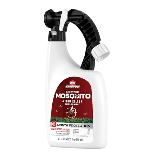 Ortho أورثو هوم ديفنس قاتل البعوض والحشرات في الفناء الجانبي جاهز للرش، يقتل البعوض والنمل والبراغيث والعناكب، 32 أونصة سائلة. - Image 5