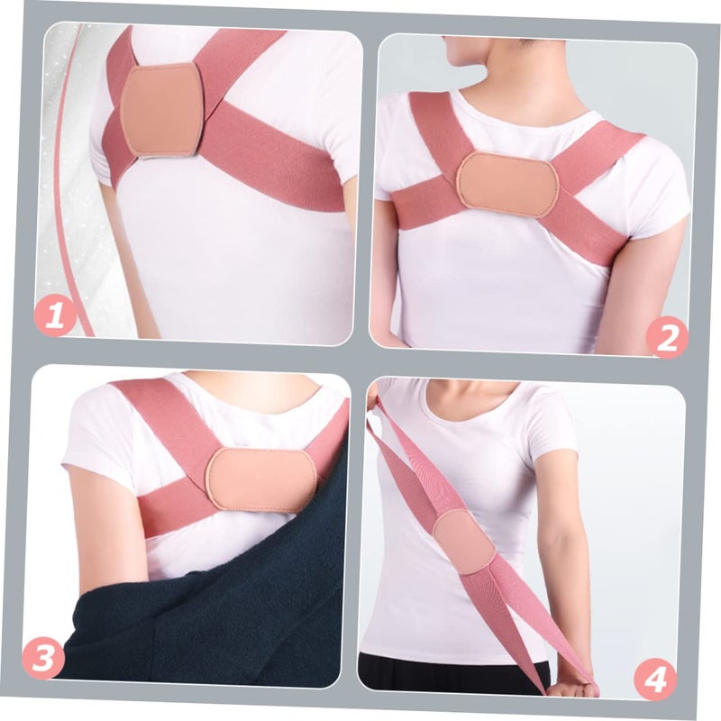Adjustable Back Brace For Women Posture Corrector Ergonomic Design Comfortable Pink - Image 5