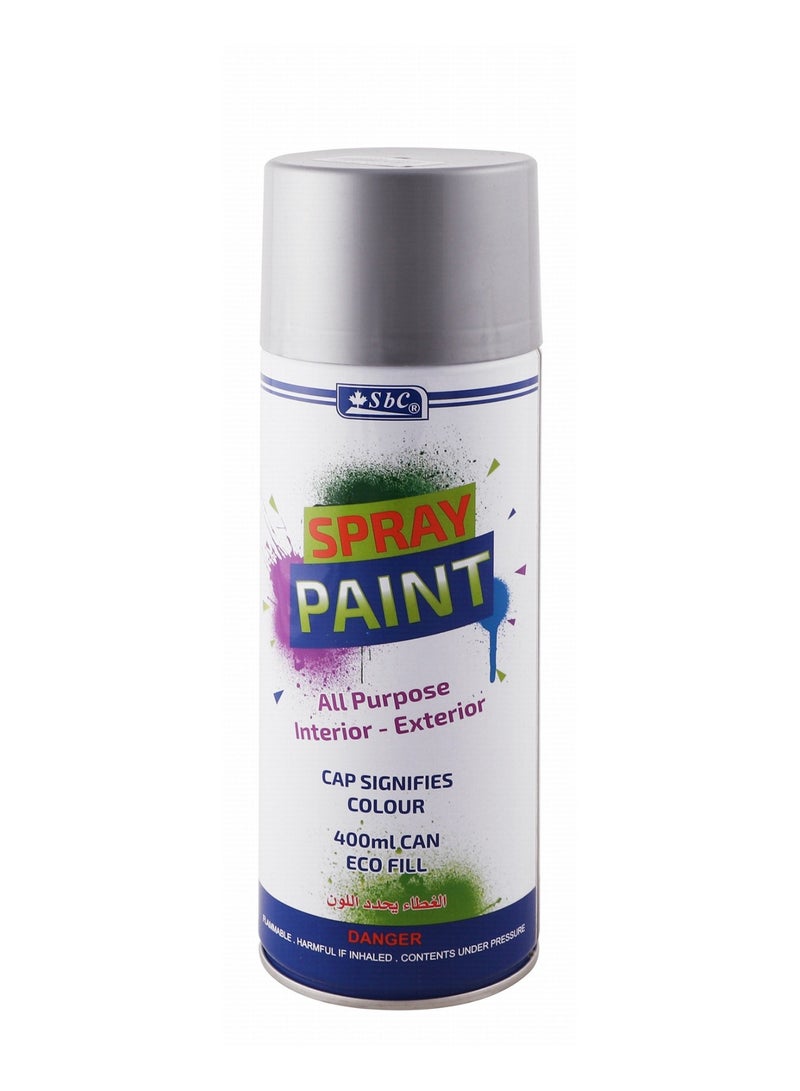SBC All Purpose Spray Paint 400ml Content Matt Silver