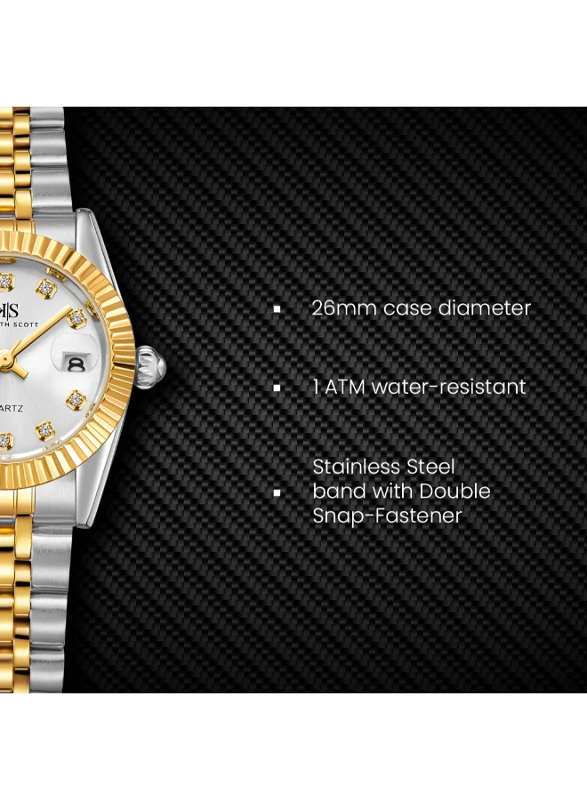 KENNETH SCOTT Women's Stainless Steel Analog Watch K22536-TBTW - 26 mm