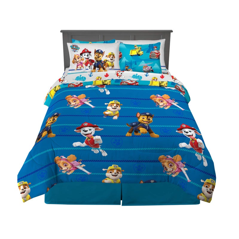 Franco Kids Bedding Super Soft Comforter and Sheet Set with Sham, 7 Piece Full Size, Paw Patrol - Image 1