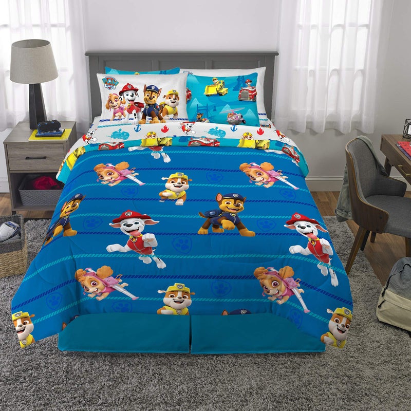 Franco Kids Bedding Super Soft Comforter and Sheet Set with Sham, 7 Piece Full Size, Paw Patrol - Image 4