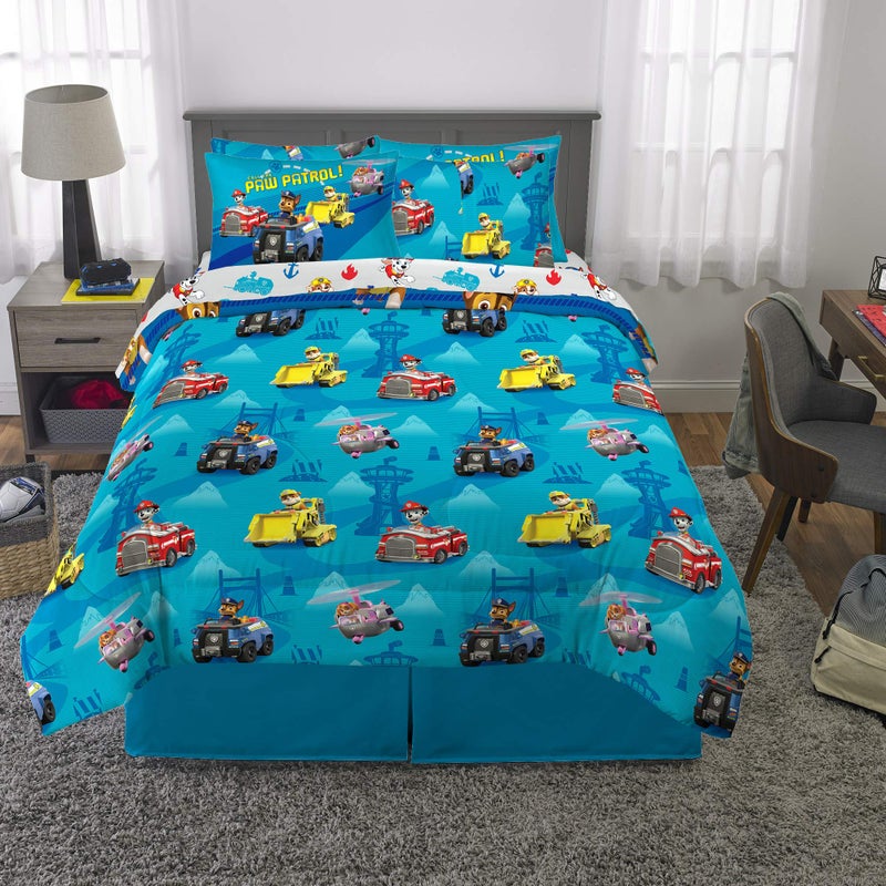 Franco Kids Bedding Super Soft Comforter and Sheet Set with Sham, 7 Piece Full Size, Paw Patrol - Image 5