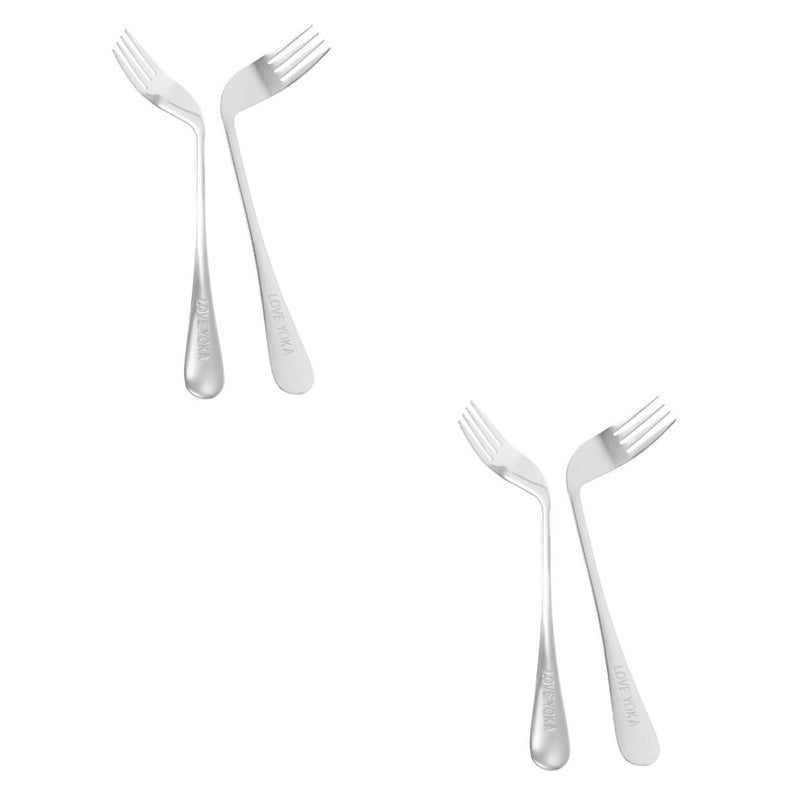 4 Pcs Angled Feeding Forks For Elderly Disabled Assistance Tableware Bedridden Patients Special Occasions - Image 4