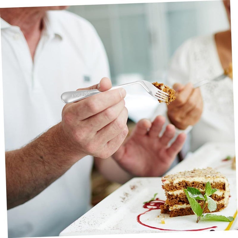 4 Pcs Angled Feeding Forks For Elderly Disabled Assistance Tableware Bedridden Patients Special Occasions - Image 3