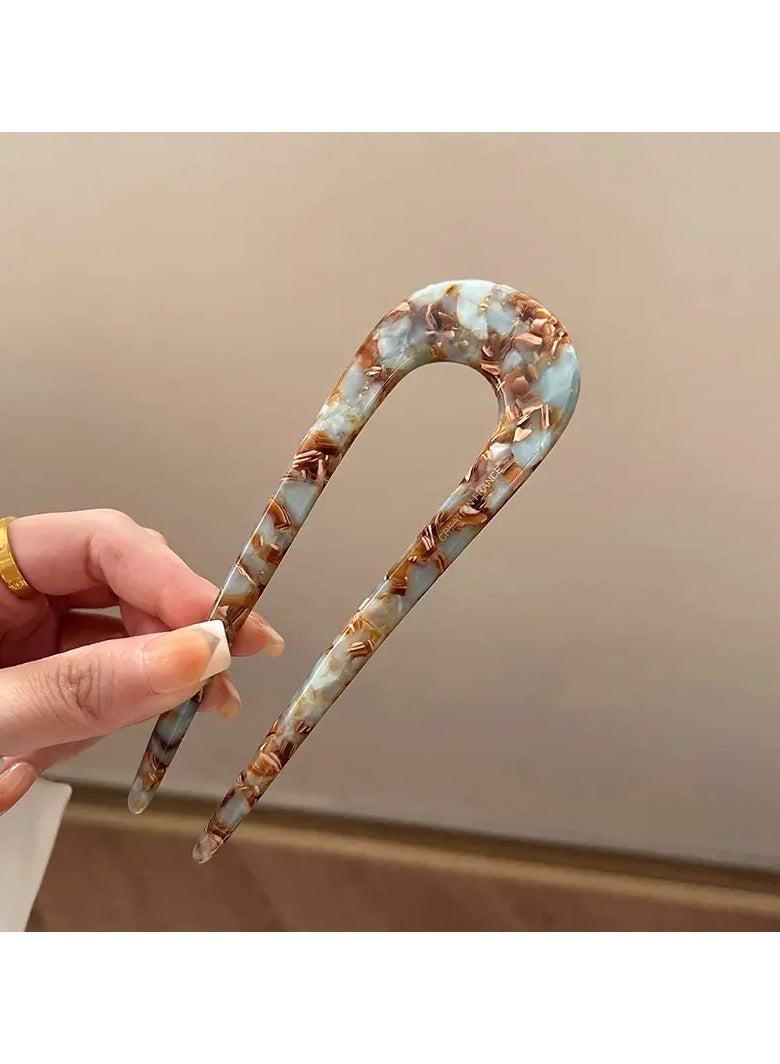 Goolsky 1 قطعة مشبك شعر على شكل حرف U عتيق من حمض الأسيتيك، دبابيس شعر، عصا شعر، إكسسوارات شعر - Image 5