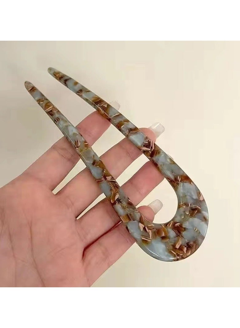 Goolsky 1 قطعة مشبك شعر على شكل حرف U عتيق من حمض الأسيتيك، دبابيس شعر، عصا شعر، إكسسوارات شعر - Image 2