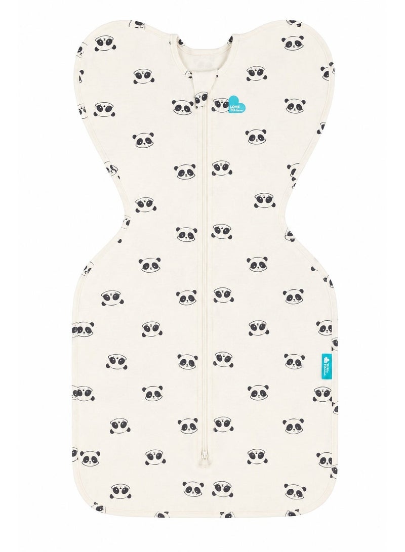 LOVE TO dream Swaddle Up 1.0 TOG Baby Swaddle Sack, Infant Sleep Sack, Soft Breathable Swaddle Blanket, Cozy Baby Sleeping Bag for Comfortable Sleep, Sleepy Panda Cream - Image 4